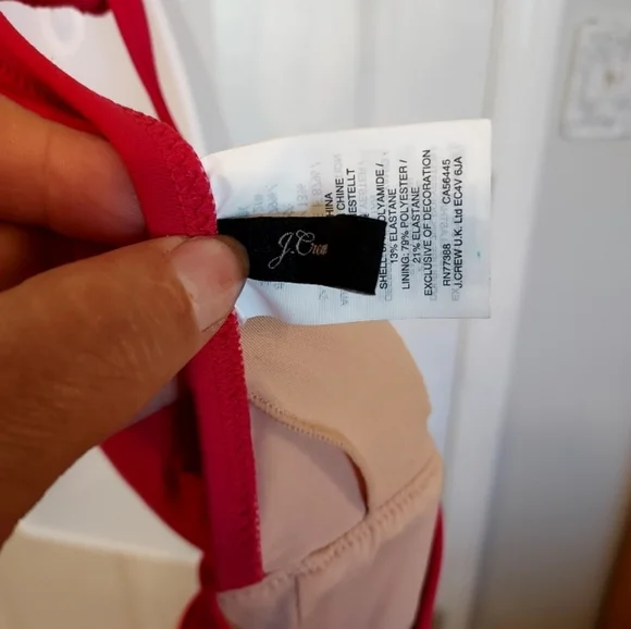 J. Crew Deep V-Neck French One-Piece Mauve Pink sz 0 Preppy - Picture 11 of 15